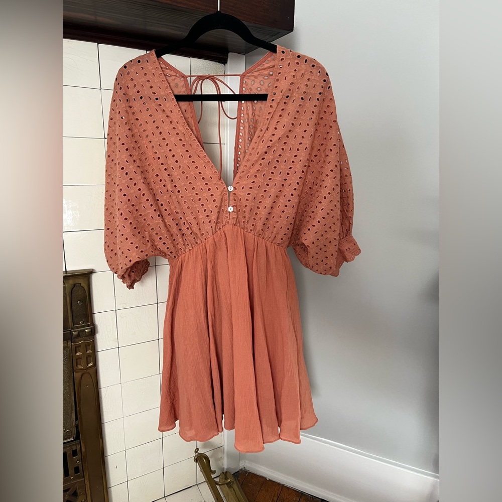 Mustard Seed balloon sleeve boho dress